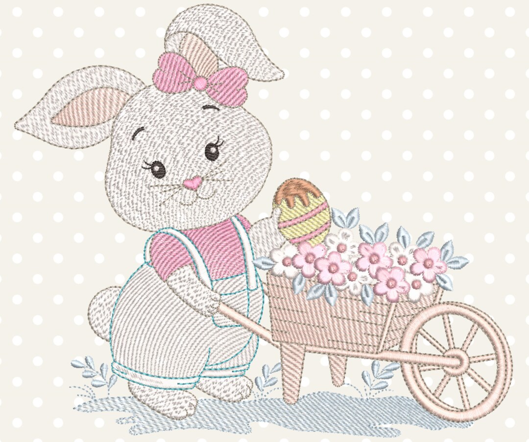 Bunny Easter Machine Embroidery Design: Baby/kids Rabbit Pattern ...