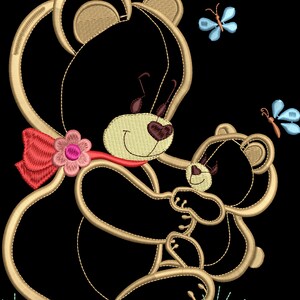 Bear Baby Applique Embroidery design, Bear Applique machine embroidery design ,Baby embroidery design-instant downloads. image 3