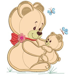 Bear Baby Applique Embroidery design, Bear Applique machine embroidery design ,Baby embroidery design-instant downloads. image 2