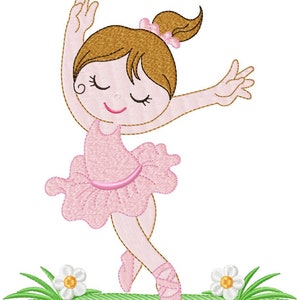 Ballerina machine embroidery designs - Girl Ballet embroidery design, Machine embroidery pattern - instant download