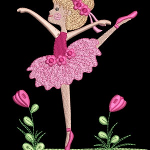 Ballerina machine embroidery designs - Girl Ballet embroidery design, Machine embroidery pattern - instant download