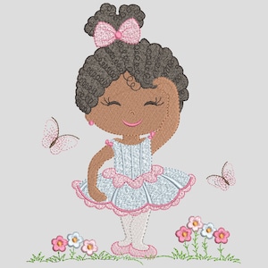Ballerina machine embroidery designs - Girl Ballet embroidery design, Machine embroidery pattern - instant download