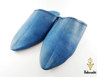 Handmade Leather Babouche Slippers | Traditional Moroccan Shoes