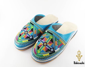 Handmade Moroccan Leather Babouches | Berber Indoor/Outdoor Slippers