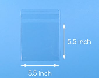 100 5.5 x 5.5 inch Clear Cello Bag Self Sealable Bag Cellophane Packaging