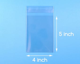 100 4x5 inch Clear Cello Bag Self Sealable Bag Cellophane Packaging