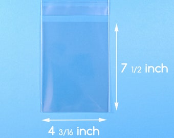 100 4 3/16 x 7 1/2 inch Clear Cello Bag Self Sealable Bag Plastic Packaging