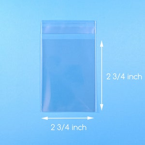 100 2 3/4 x 2 3/4 Zoll Klare Cellotasche Selbstverschließbare Tasche Cellophan Verpackung 2,5x2,5