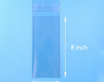 100 3x8 inch Clear Cello Bag Self Sealable Bag Plastic Packaging