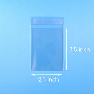 100 2 1/2 x 3 1/2 polegadas Saco de violoncelo transparente Embalagem de celofane auto-selável