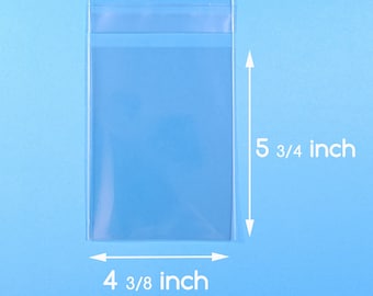 100 4 3/8 x 5 3/4 inch Clear Cello Bag Self Sealable Bag Cellophane Packaging