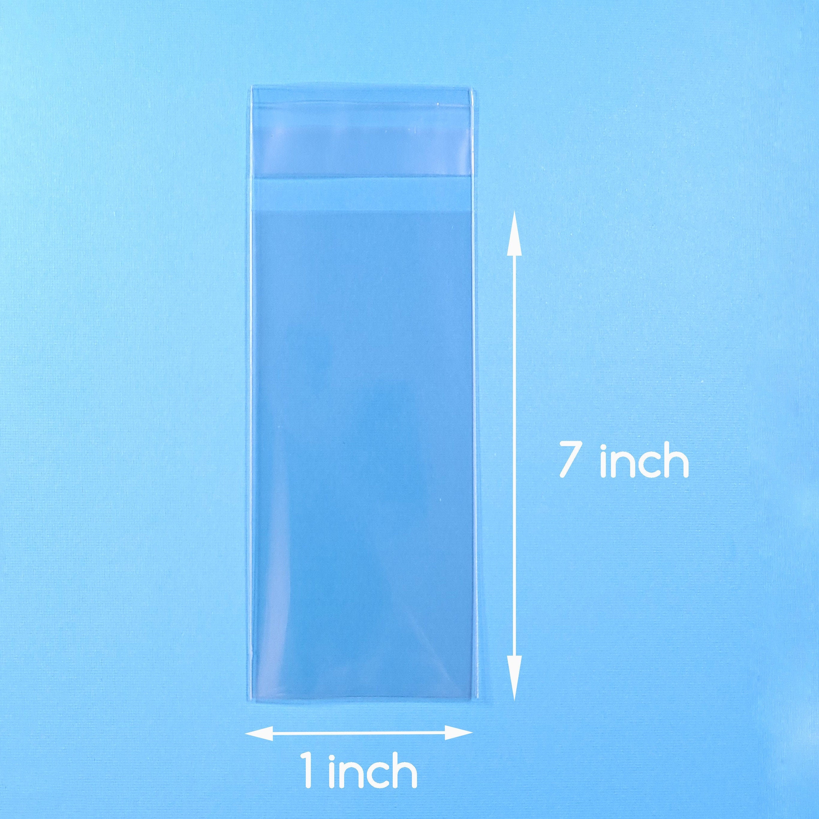 50x Clear Plastic Self Adhesive Seal Bag 8x12cm Cello 