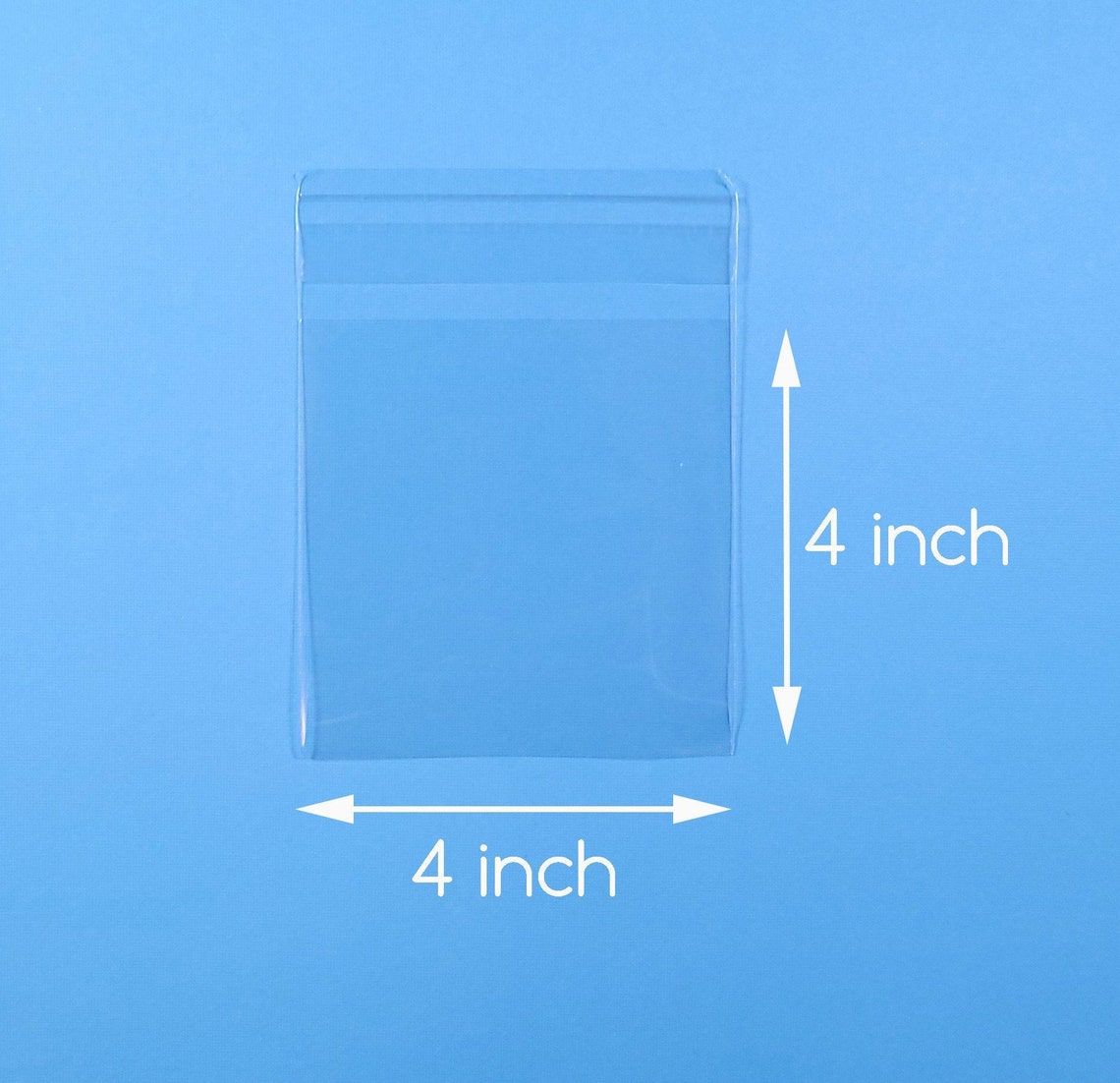 200 4x4 Inch Clear Cello Bag Self Sealable Bag Cellophane Etsy