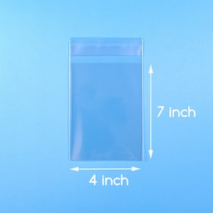 100 A7 5.4 X 7.25 for 5x7 Clear Resealable Cello Bag Plastic Envelopes  Cellophane Bag Sleeves -  UK