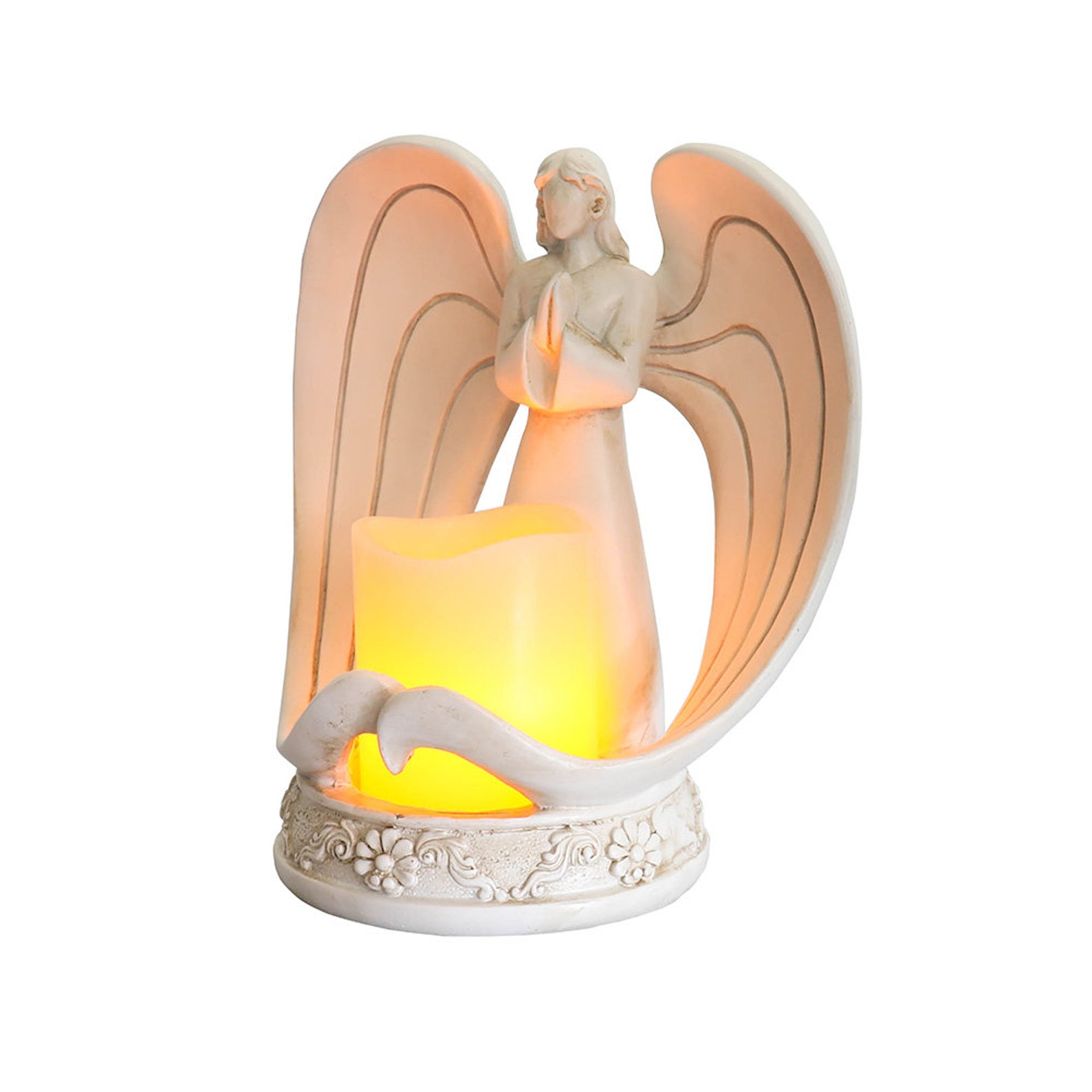 Angel Candle Holder with LightIndoor Tabletop Angel Statue Etsy