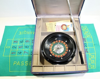 Vintage roulette game in case