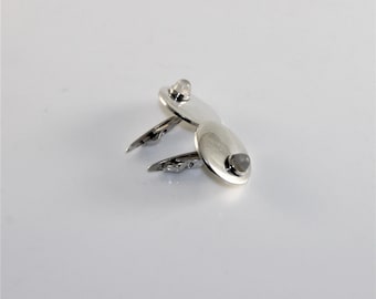 Solid silver cufflinks with MOP