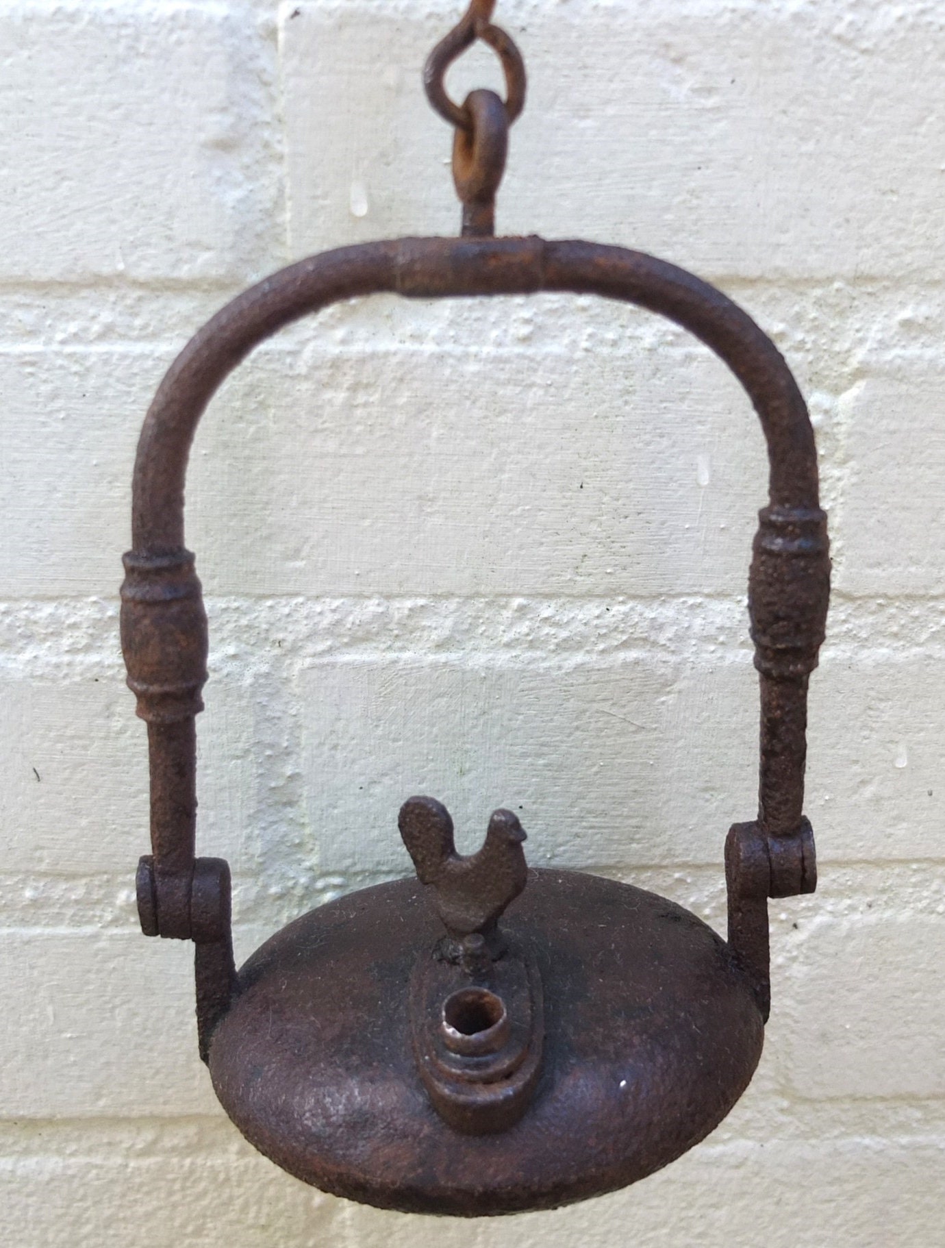 Antique Iron French Miners Oil Lamp Etsy UK