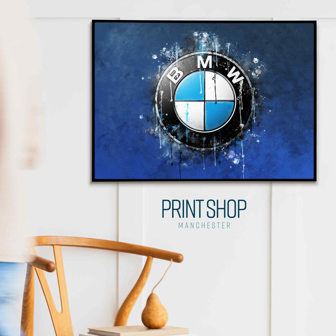 BMW Wall Art Print Canvas Photo Block bayerische Etsy