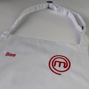 Personalised Embroidered Masterchef Apron Customised Name with MasterChef Logo Embroidered on Apron & 4 Colour Choice Name image 7