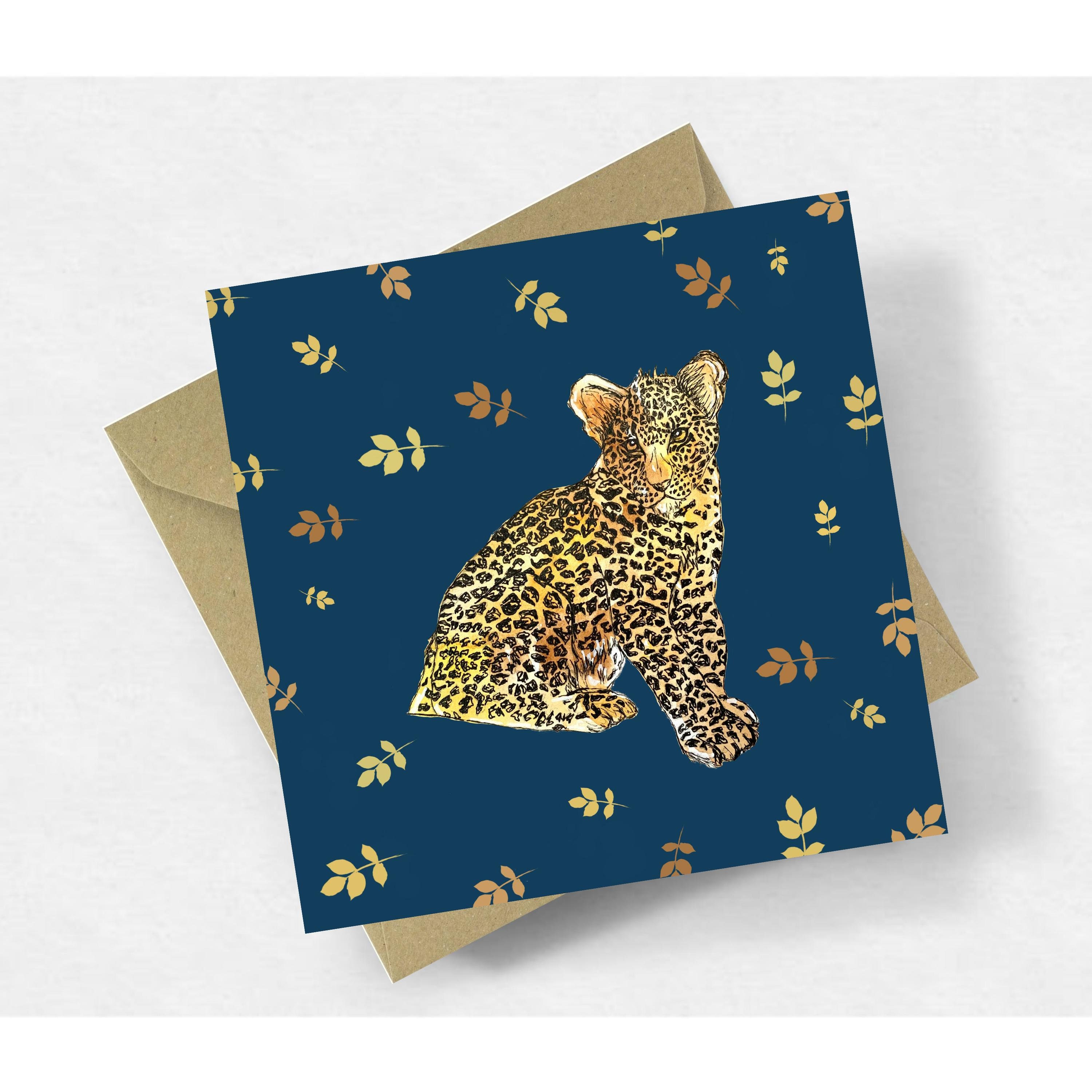 Leopard Cards 4 Pack 2 Designs Etsy