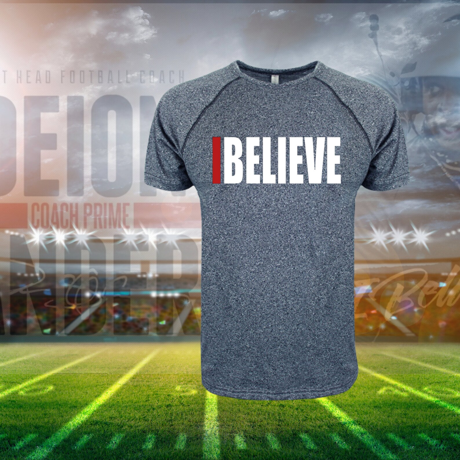 Coach Prime Football Shirt I BELIEVE New JSU Head Coach Etsy