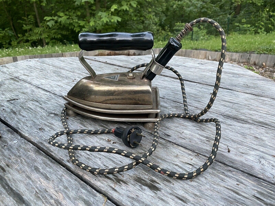 Antique Steam Iron Sunbeam Patented Early 1900s Electric Etsy