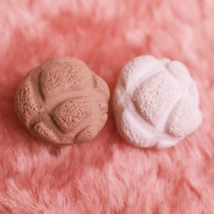 Mini Concha Stud Earrings Mexican Bread Inspired Polymer Clay