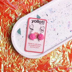 Mini Concha Earrings Mexican Bread Inspired Polymer Clay