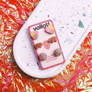 Earring Set Mexican Sweets Stud Earrings Mexican Puerquitos Shortbread Cookie Polvoron Inspired Polymer Clay Food Accessories