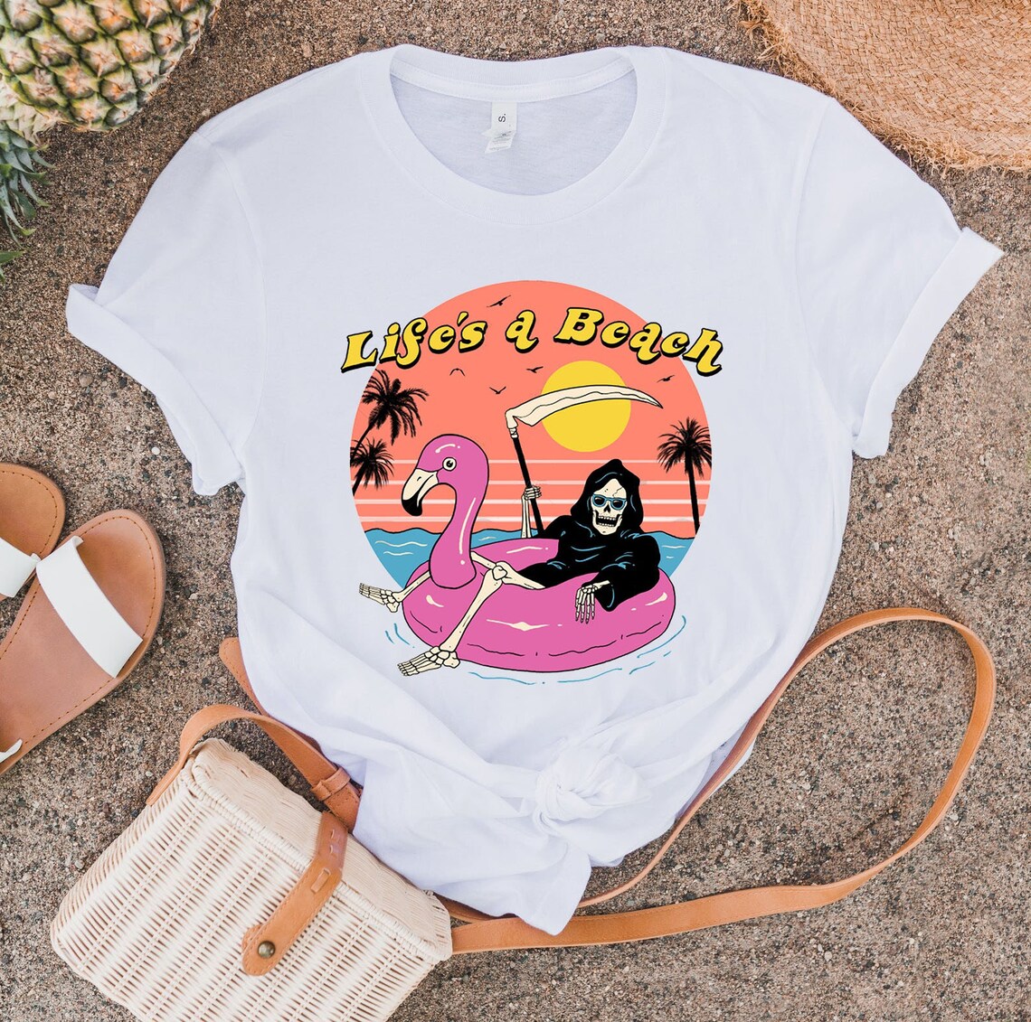 Life's A Beach Shirt Vacation Shirt Summer Season Shirt Etsy