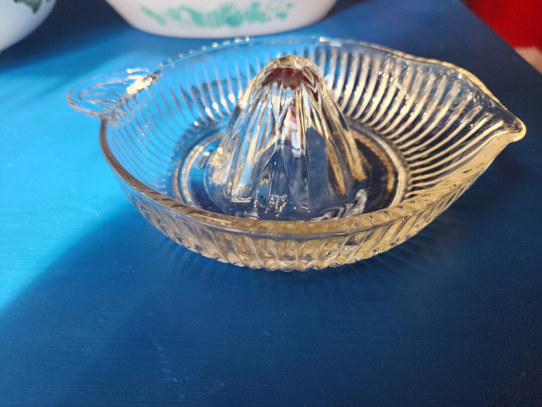 Vintage Depression Glass Juicer Etsy