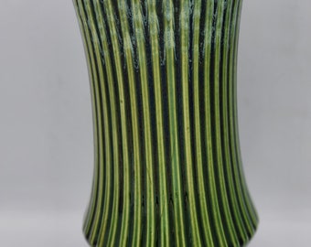 UPCO Green Ribbed Vase