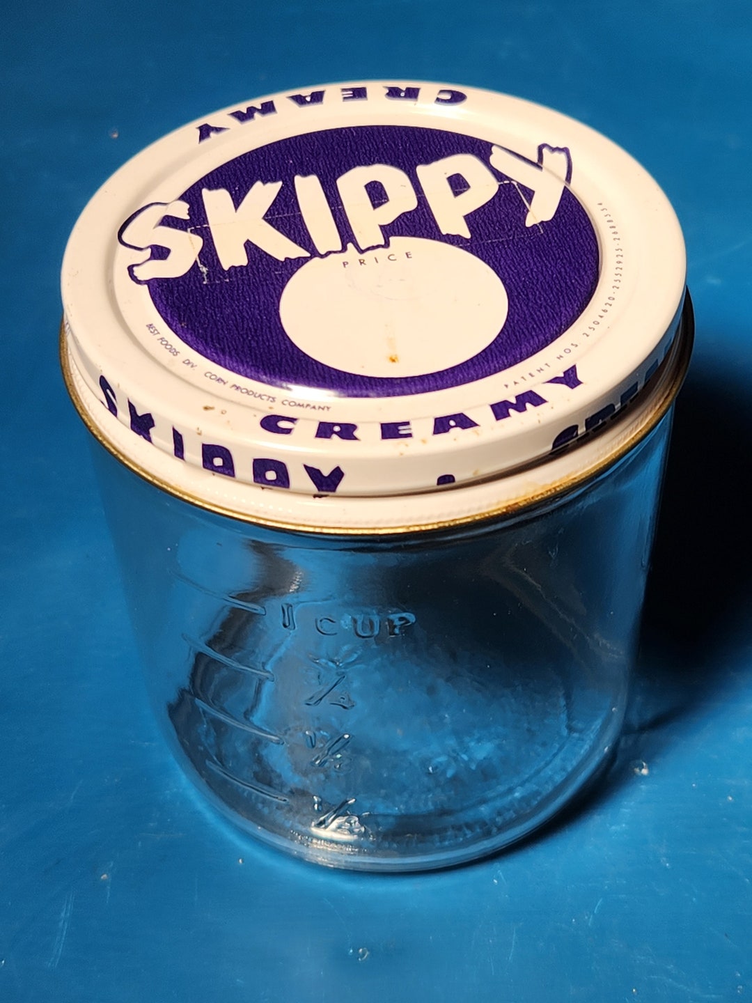 Vintage Skippy Peanut Butter Jar Etsy