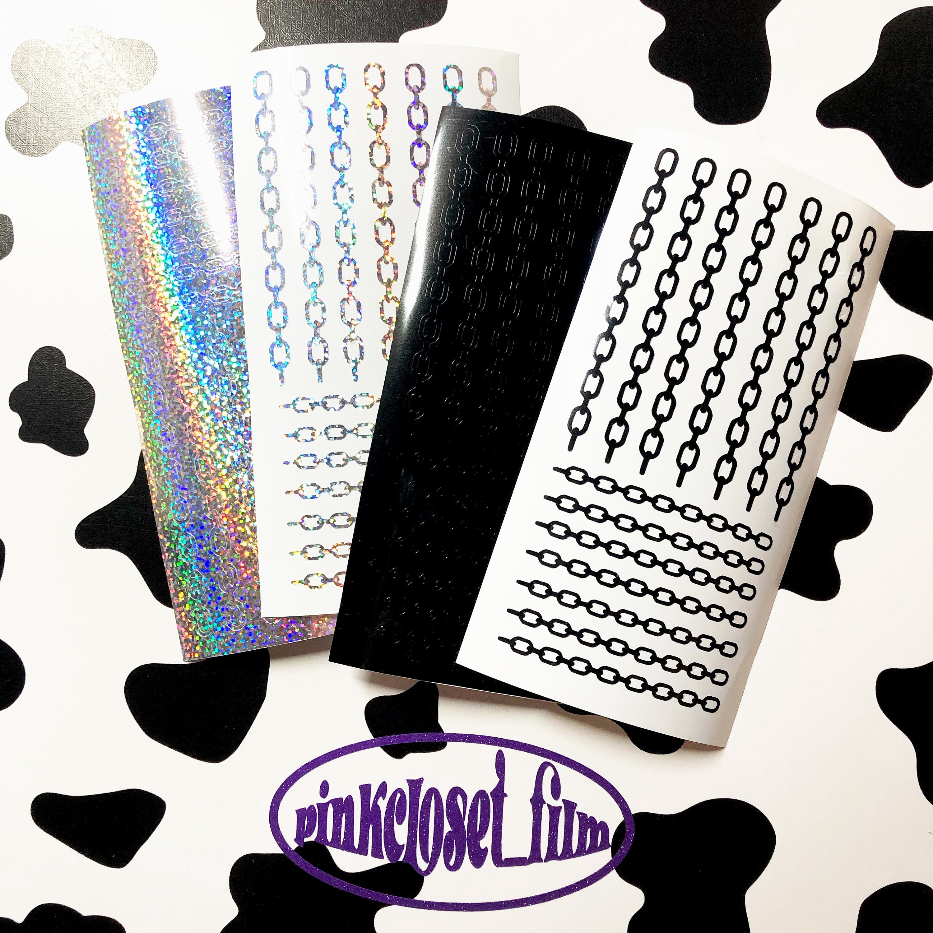 Transparent Glitter Polco TRANSPARENT GLITTERSETS Toploader Star Chain Stickers!