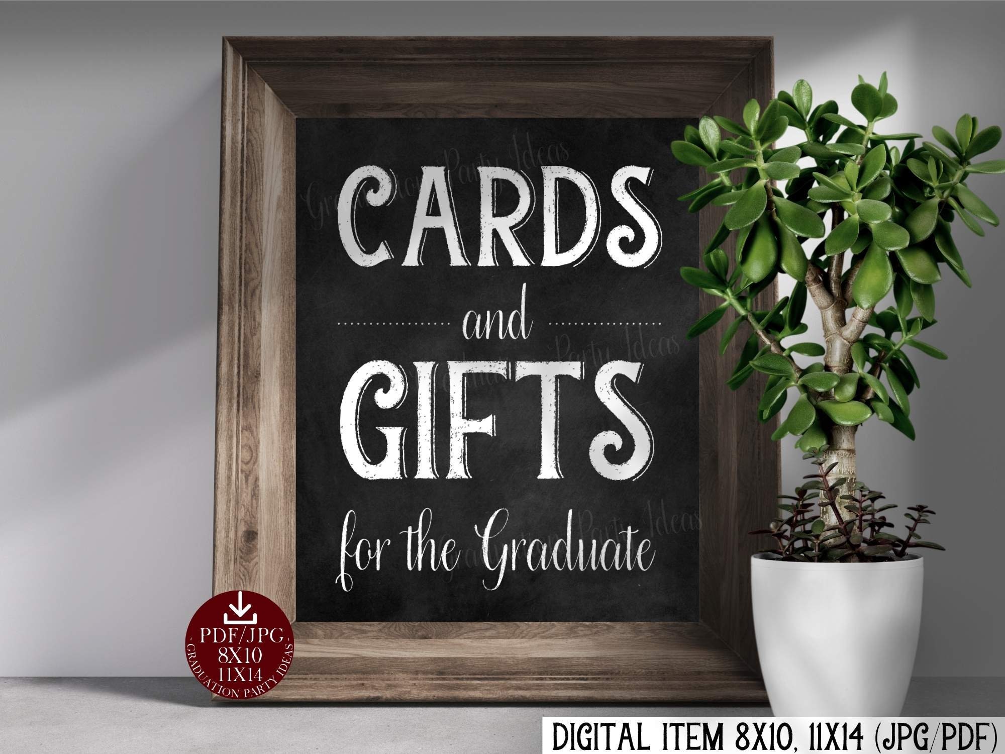 Cards and Gifts Sign PRINTABLE Chalkboard - Etsy
