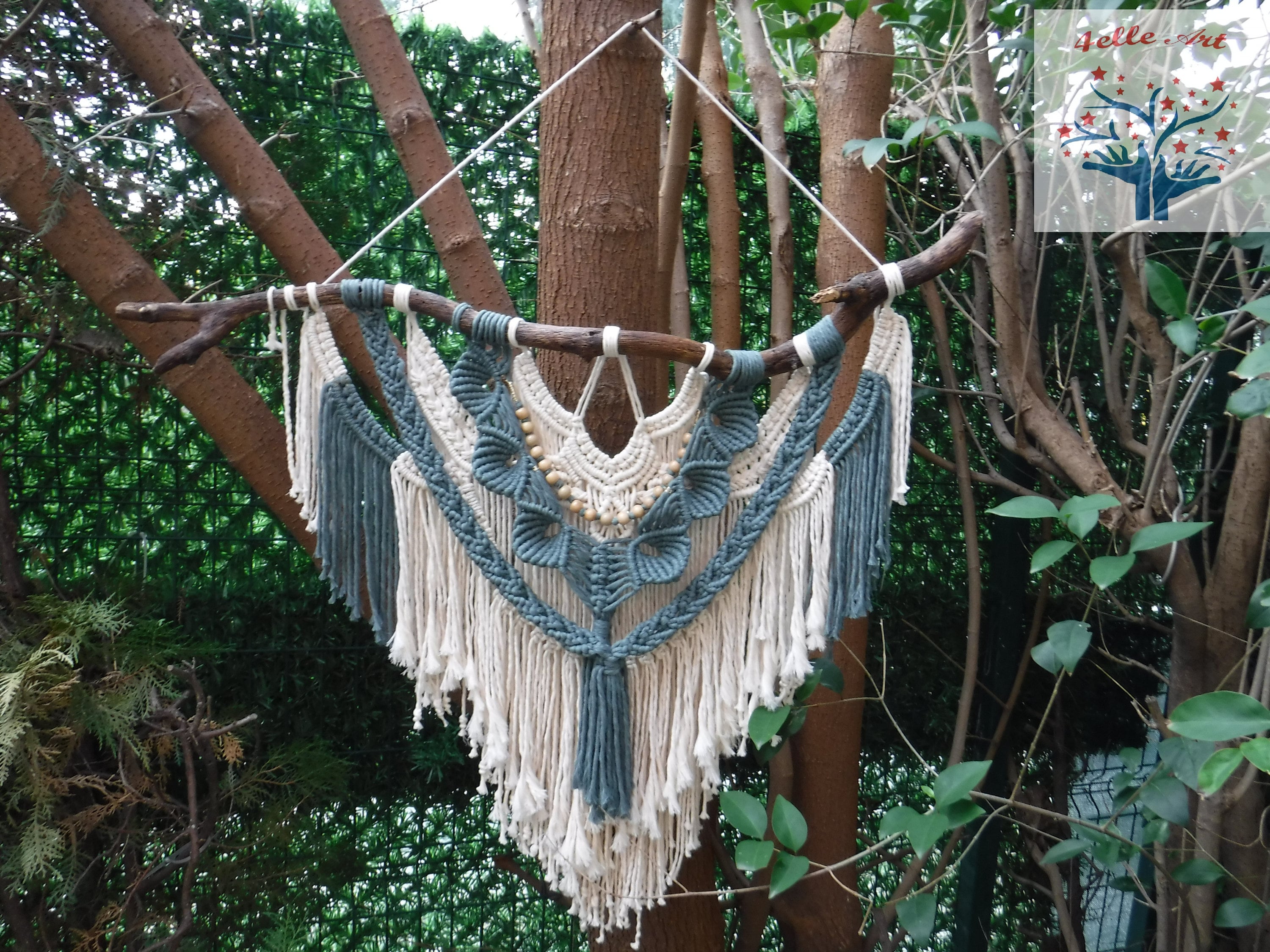 Wall hanging large macrame wall hanging with tassels and | Etsy