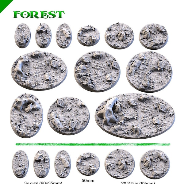 Expanded Forest Bases - Multiple Sizes - Magnet Holes - Txarli Factory