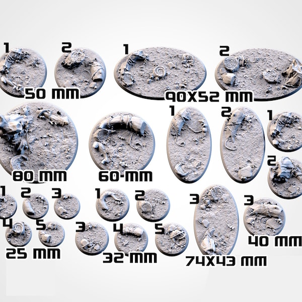 Forest Bases - Multiple Sizes - Magnet Holes - Txarli Factory