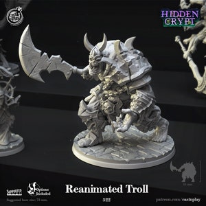 Gereanimeerde trol - Undead Troll - 522 - CastnPlay - Verborgen crypte - Dungeons and Dragons - Rollenspel - Tafelblad RPG - Pathfinder