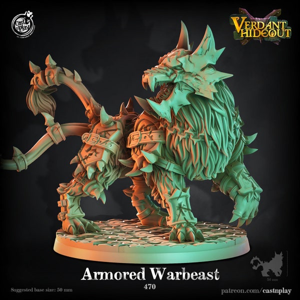 Armored Warbeastbeast - Wardog - Wolf - 470 - CastnPlay - Verdant Hideout - Dungeons and Dragons - Role Playing - Tabletop RPG - Pathfinder