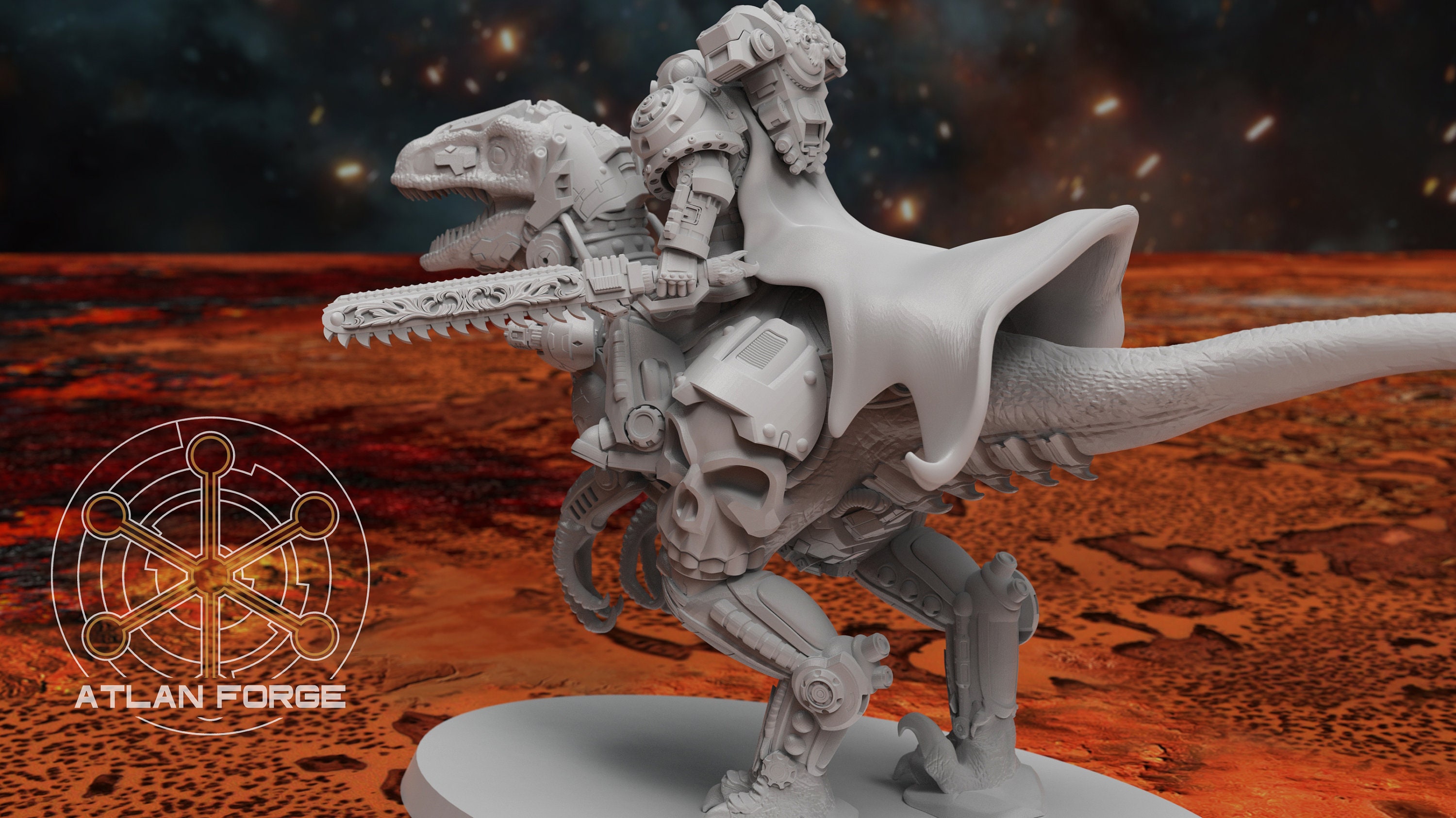 Stationforge Raptor Riders Velociraptor Riders - Set of 3 - Atlan Forge - Etsy
