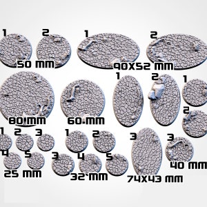 Cracked Desert Bases - Multiple Sizes - Magnet Holes - Txarli Factory