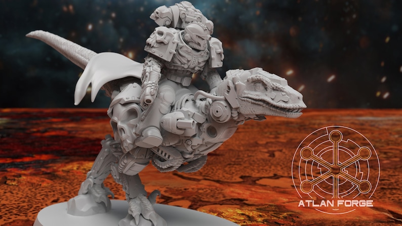 Stationforge Raptor Riders Velociraptor Riders - Set of 3 - Atlan Forge - Etsy