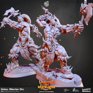 Untur, Warrior Orc - 586 - CastnPlay - Warriors of the Wasteland - Dungeons and Dragons - Role Playing - Tabletop RPG - Pathfinder