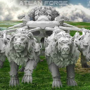 Four-Lion Chariot - Single Figure - Atlan Forge