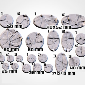 Frozen Bases - Multiple Sizes - Magnet Holes - Txarli Factory