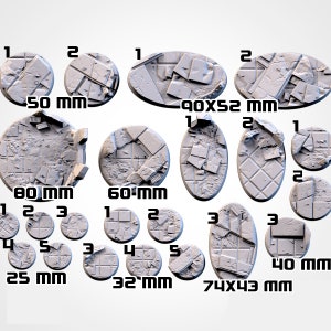 City Ruin Bases - Multiple Sizes - Magnet Holes - Txarli Factory