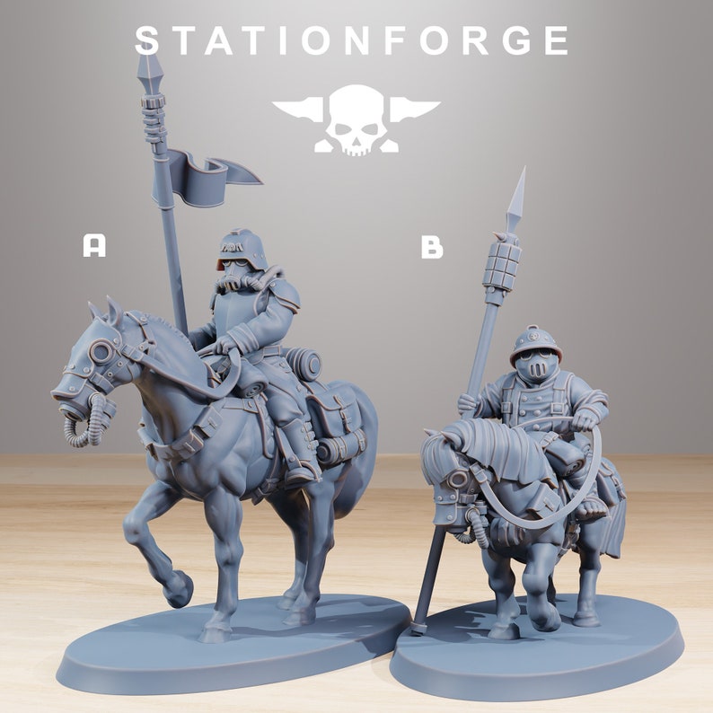 Stationforge Raptor Riders Grimguard: Pony Cavalry - 10 Models - Station Forge - Etsy