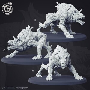 Garm - Hounds of Hell - Wolf Demons - CastnPlay - Dungeons and Dragons - Role Playing - Tabletop RPG - Pathfinder